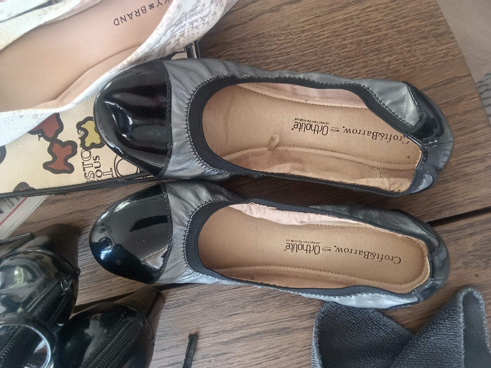 5.00€  # 39 Croft&Barrow Ballerina's met Ortholite - Zwart/G, Kleding | Dames, Zwart, Gedragen, Croft&Barrow, Ballerina's