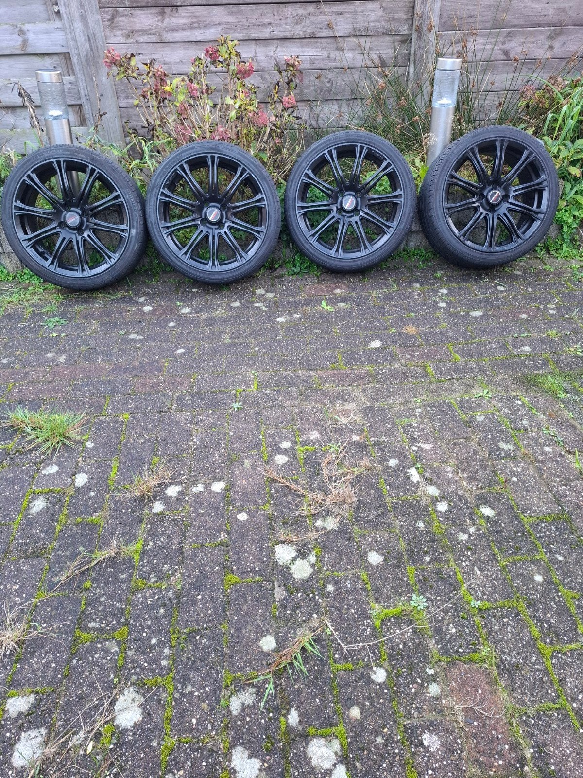 Te koop 4 Borbet velgen met banden., Auto-onderdelen, Ophalen, 17 inch, 205 mm, Band(en)