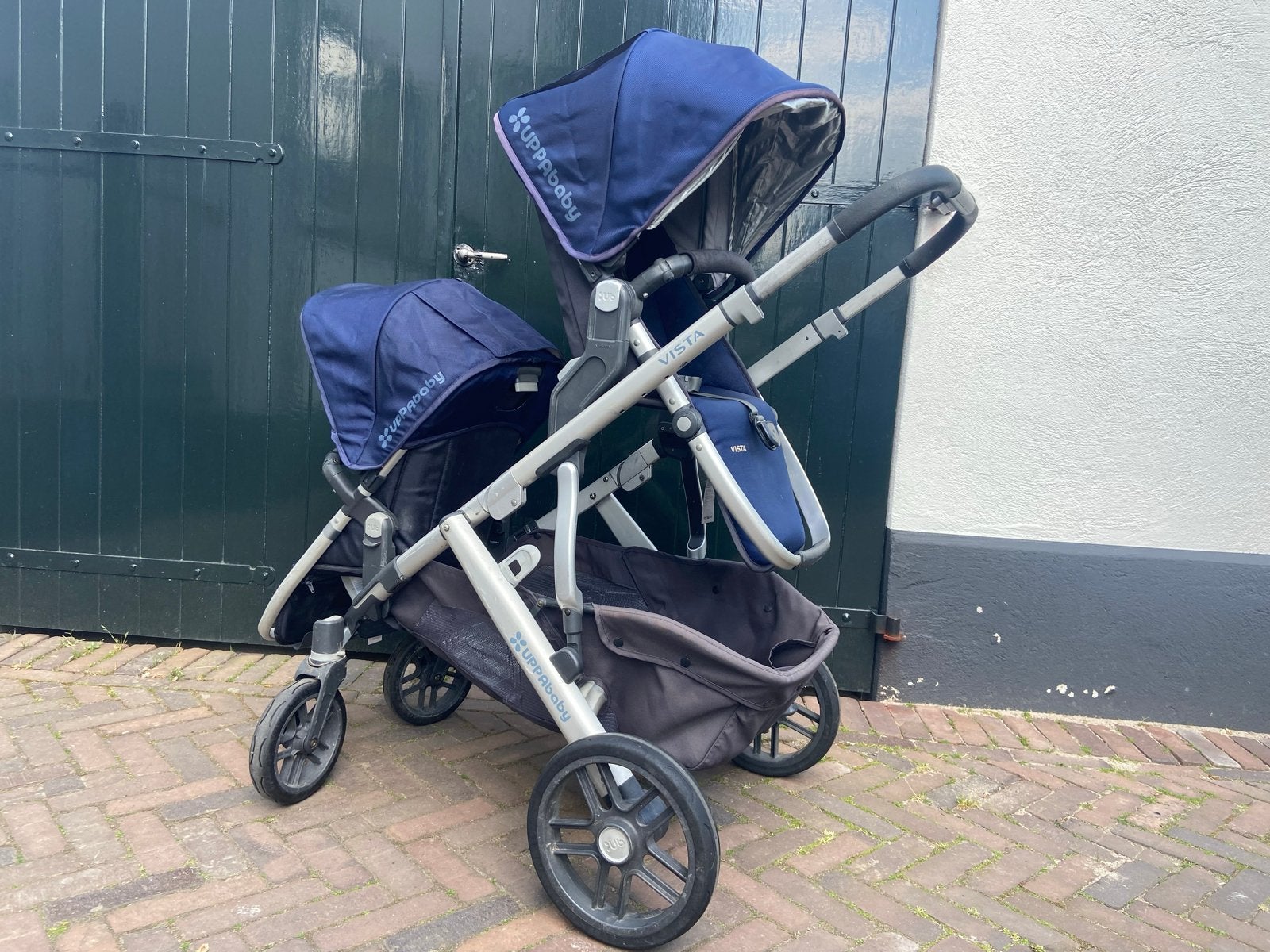 UPPAbaby Vista Duowagen met reiswiegen/zitjes en accessoires, Gebruikt, Duowagen, Combiwagen, Ophalen