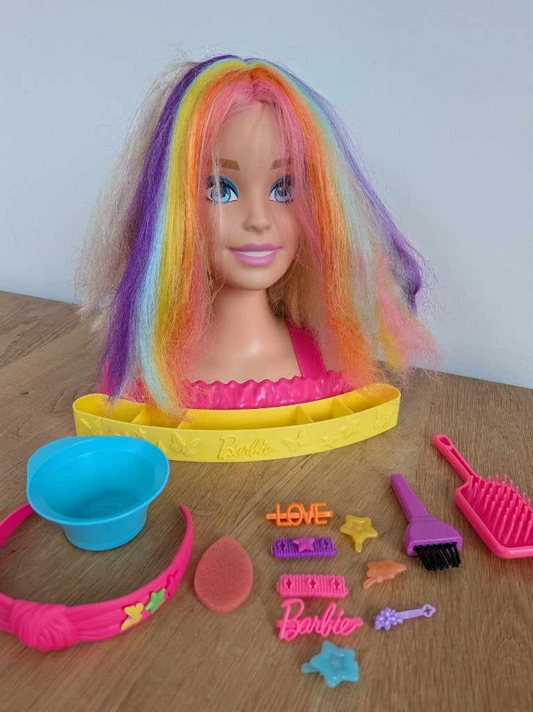 Barbie totally hair deluxe styling, Verzamelen, Poppen, Verzenden, Gebruikt, Pop