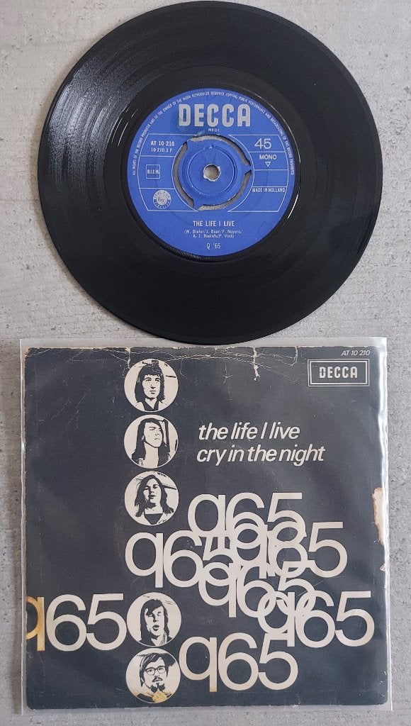 Q65 - The Life I Live; single vinyl 1966, Gebruikt, 7 inch, Single, Pop