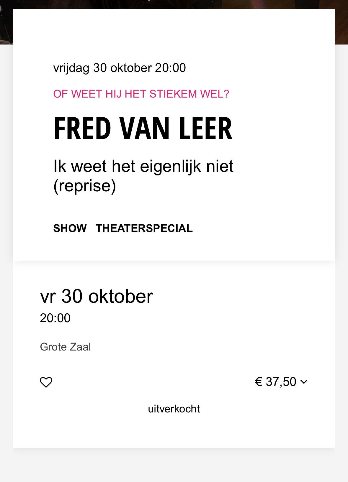 Fred van Leer, Tickets en Kaartjes, Twee personen