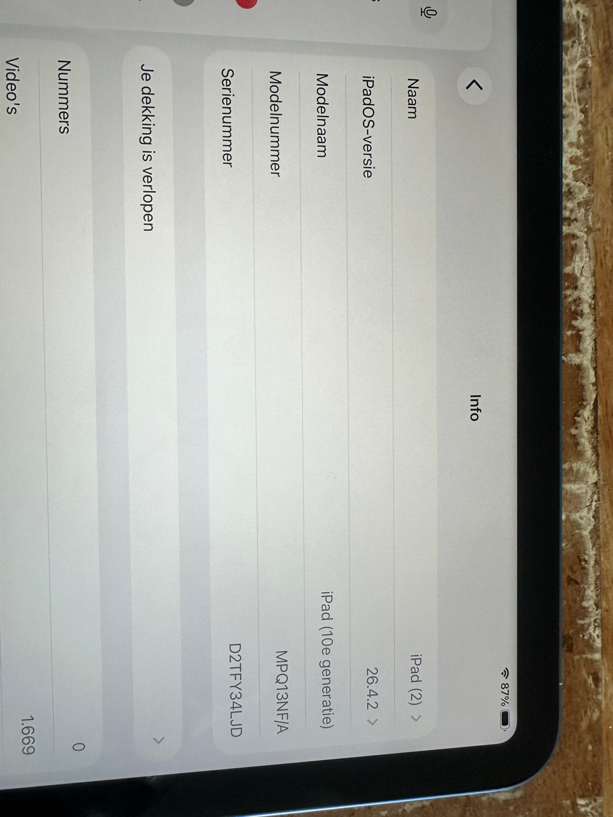 iPad 10e generatie - werkt perfect, 10 inch, Gebruikt, Ophalen of Verzenden, 64 GB