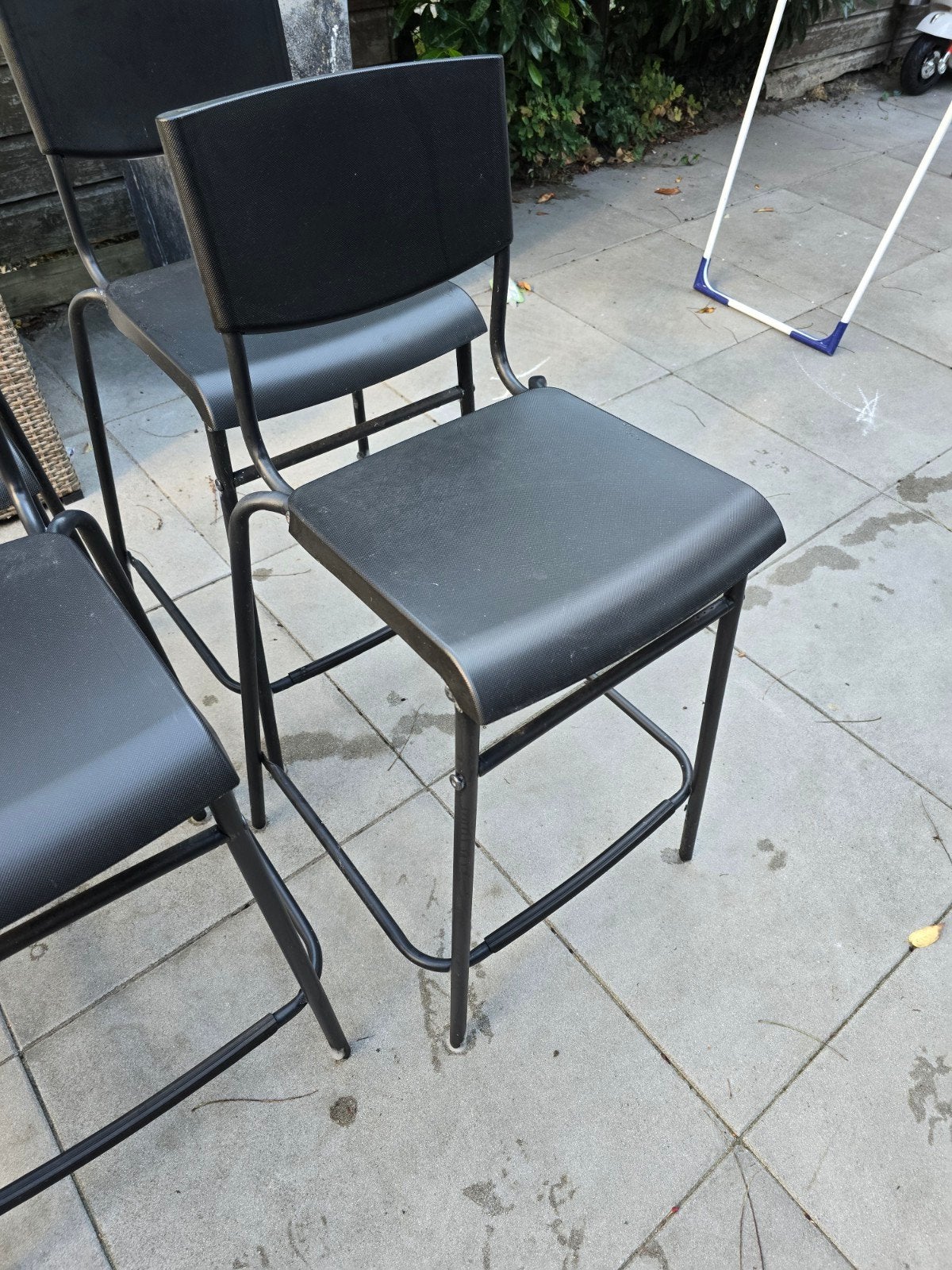 6x IKEA STIG barkrukken met rugleuning, zwart, Huis en Inrichting, Barkrukken, Ophalen, 60 tot 90 cm, Metaal, Gebruikt