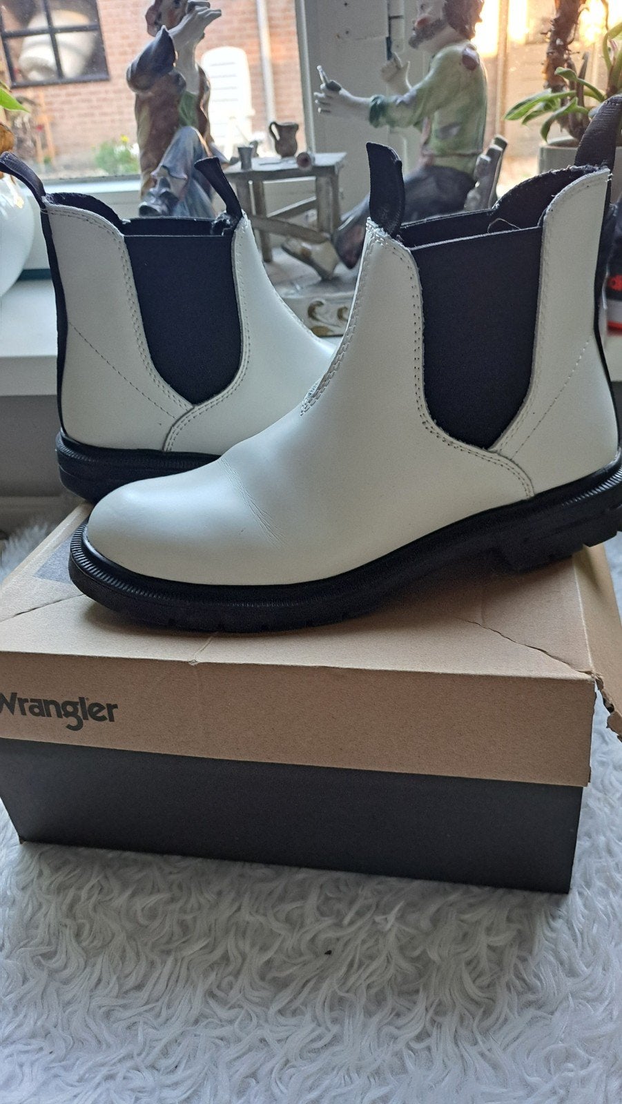 Wrangler Spike Chelsea Boots - Wit/Zwart - Maat 38, Wit, Lage of Enkellaarzen, Zo goed als nieuw, Wrangler