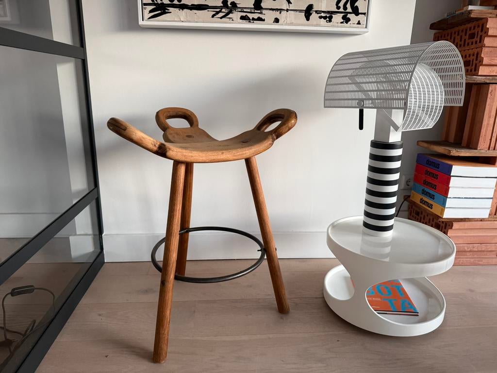 Brutalist Spanish Bar Stool 1970s, Huis en Inrichting, 1 kruk, Ophalen, Zo goed als nieuw, 60 tot 90 cm
