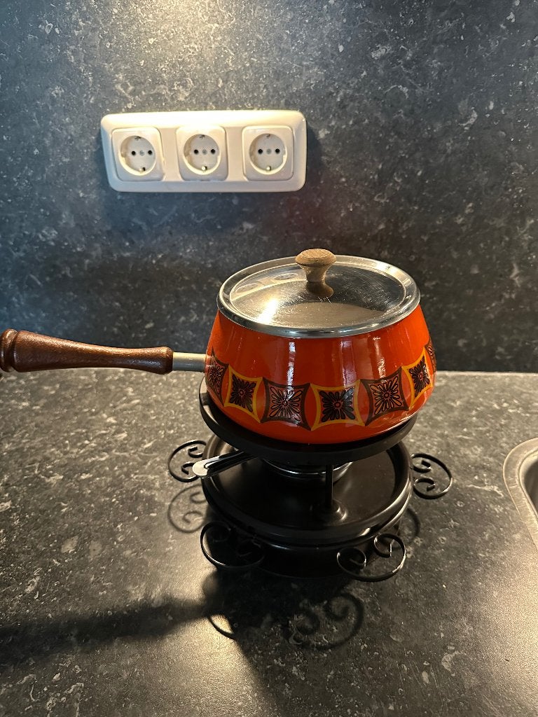 Vintage fonduepan Braun & Kemmler, Ophalen of Verzenden, Gebruikt, Brander, Fondueset