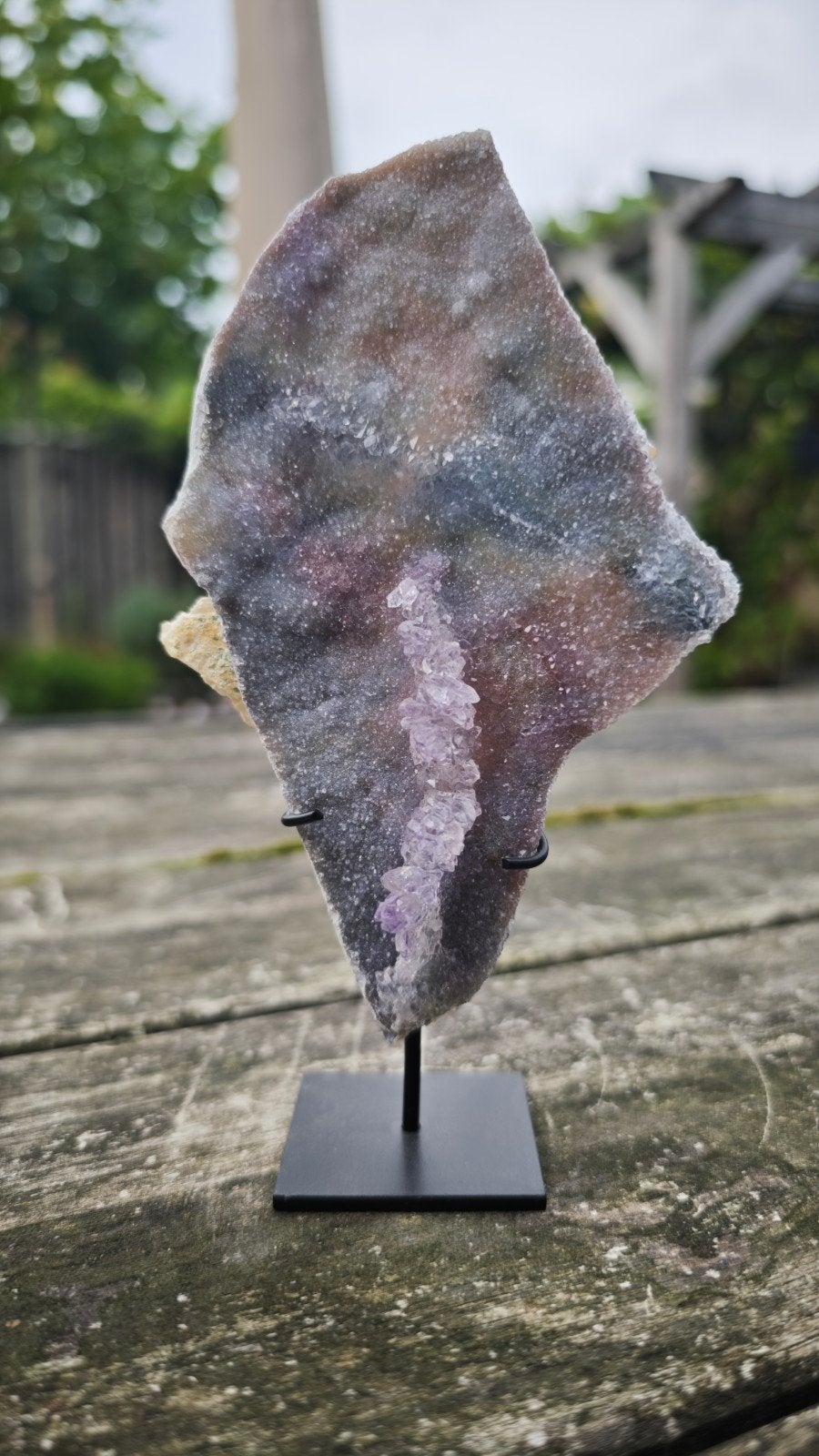 Flower amethyst op standaard, Ophalen of Verzenden
