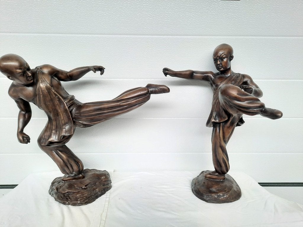 Set bronzen beelden monniken boeddhisme, Ophalen of Verzenden, Brons