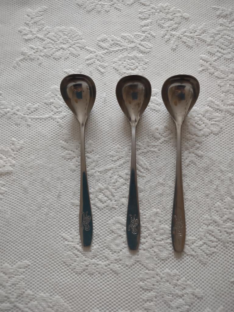 jamlepels Flipje (3x), Huis en Inrichting, Ophalen of Verzenden, Gebruikt, Rvs of Chroom