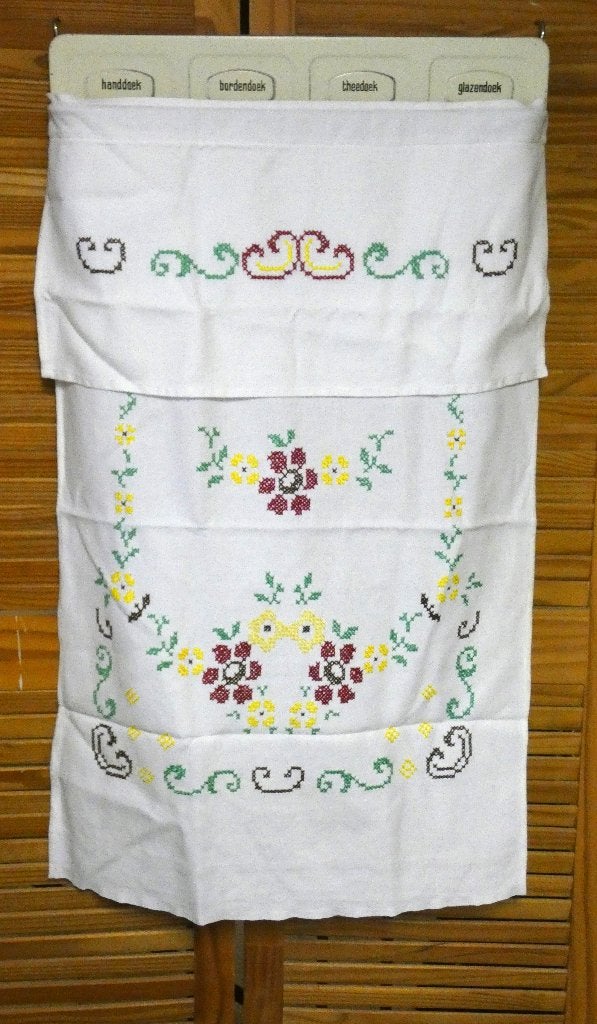 brocante voordoek/ overdoek/ doeken tbv handdoekrekje, Ophalen of Verzenden