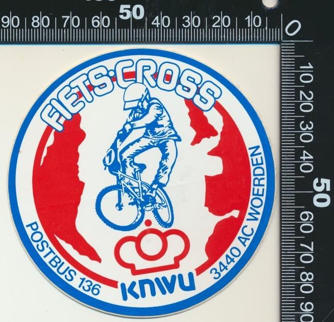 Sticker: KNWU - Fietscross - Woerden (2), Ophalen of Verzenden, Zo goed als nieuw, Sport