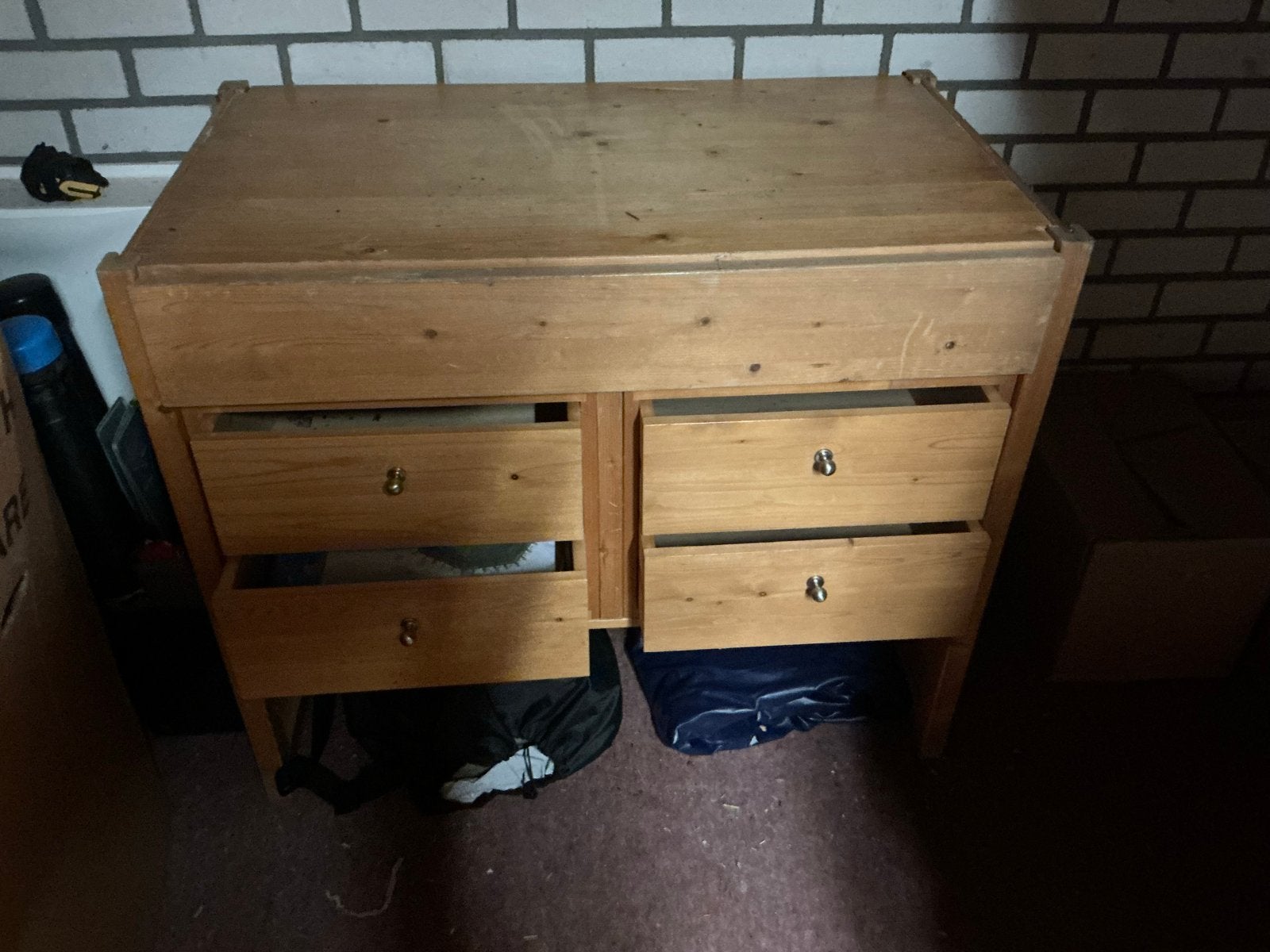 LUNDIA houten commode/dressoir met lades, Ophalen