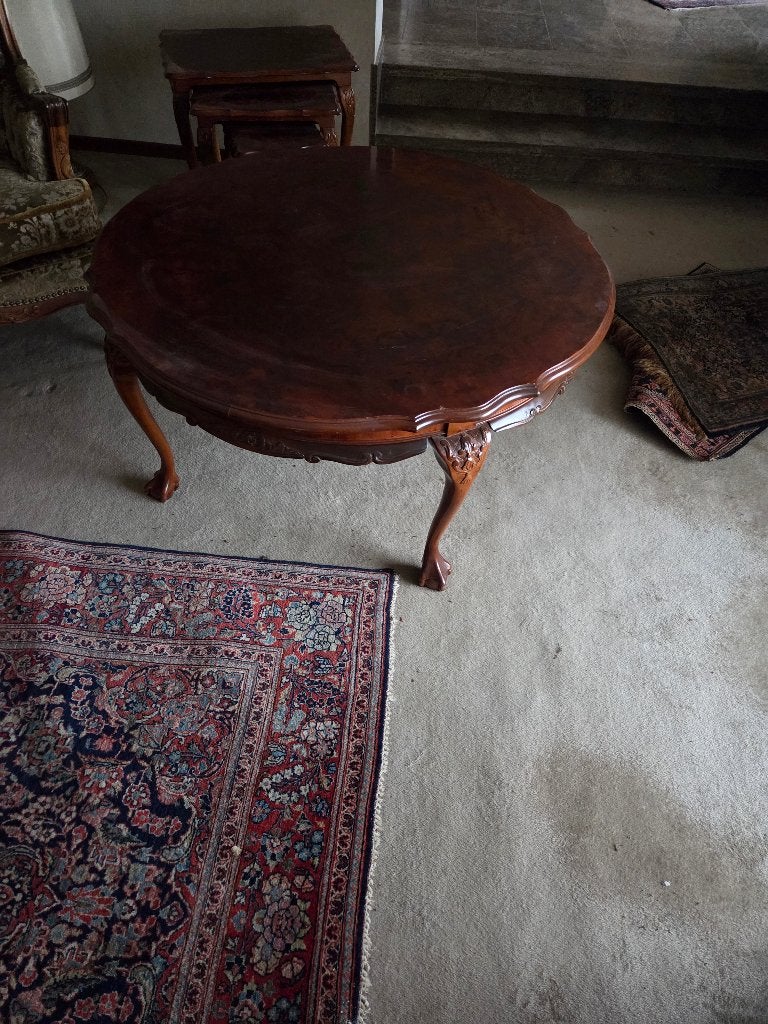 Klassieke salontafel – Louis XV stijl – Ø 100 cm, Ophalen