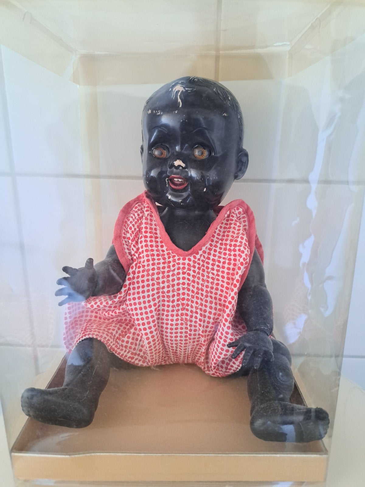 Vintage poppen, Verzamelen, Ophalen of Verzenden, Gebruikt, Babypop