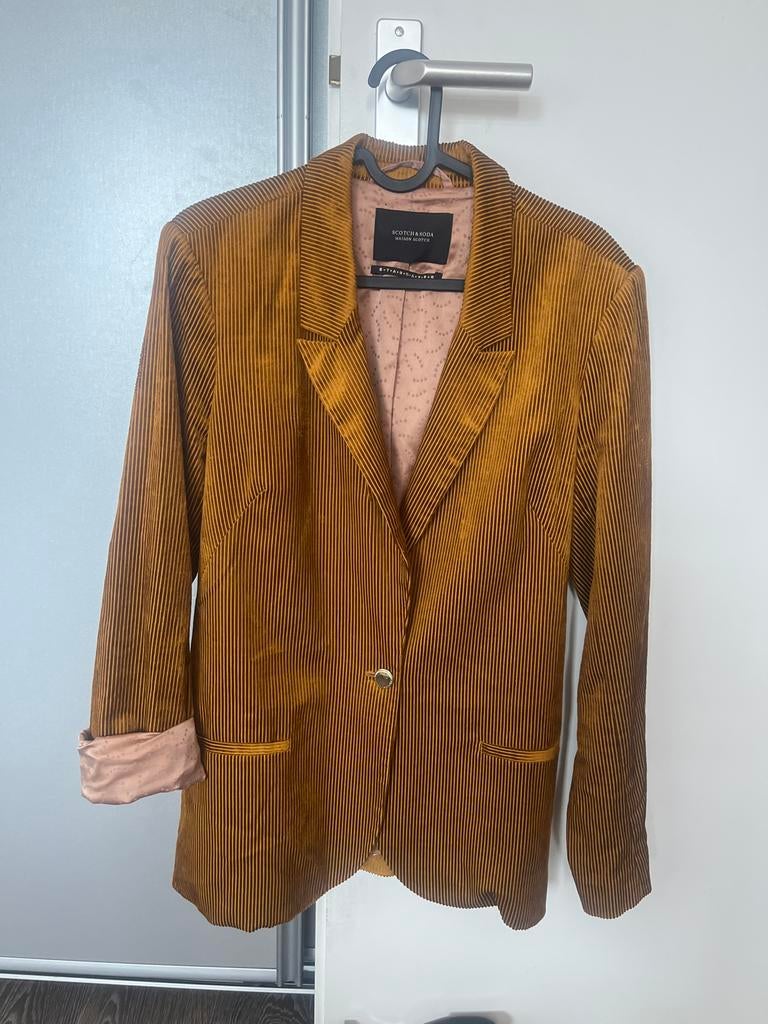 Scotch & Soda ribfluwelen blazer maat M, Maat 38/40 (M), Geel, Ophalen of Verzenden, Zo goed als nieuw