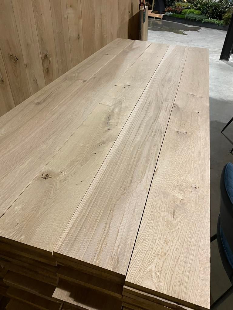 Eiken planken. Geschaafd. 200 mm breed 20 mm dikte., Minder dan 25 mm, Eiken, Nieuw, Ophalen of Verzenden