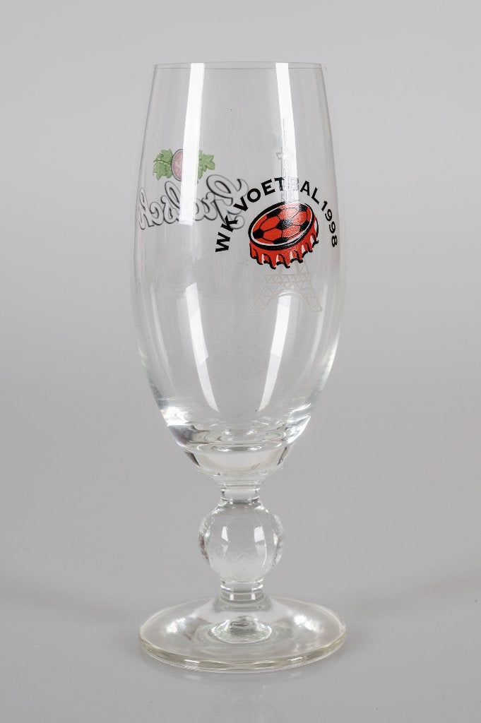 Grolsch dubbeldruk bierglas WK voetbal 1998, Verzamelen, Biermerken, Ophalen of Verzenden, Gebruikt, Glas of Glazen, Grolsch