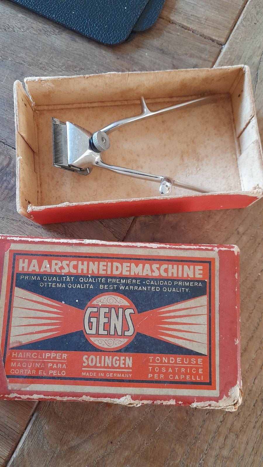 Oude GENS haarknipmachine (tondeuse) in originele doos, Ophalen of Verzenden