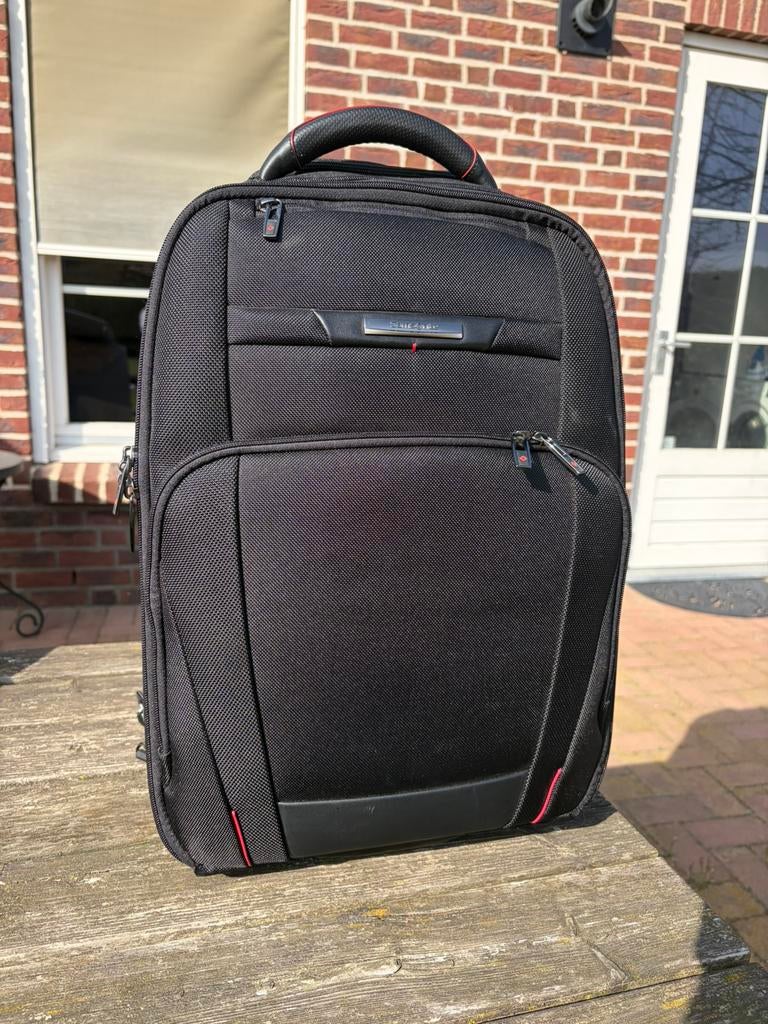 Samsonite pro trolley rugzak, Ophalen of Verzenden, Zo goed als nieuw, Zwart, Wieltjes