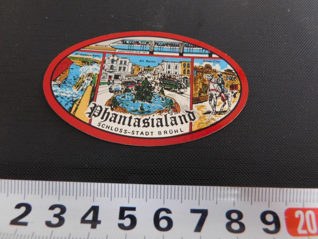 sticker Duitsland PHANTASIALAND Brühl   Folie, Ophalen, Zo goed als nieuw