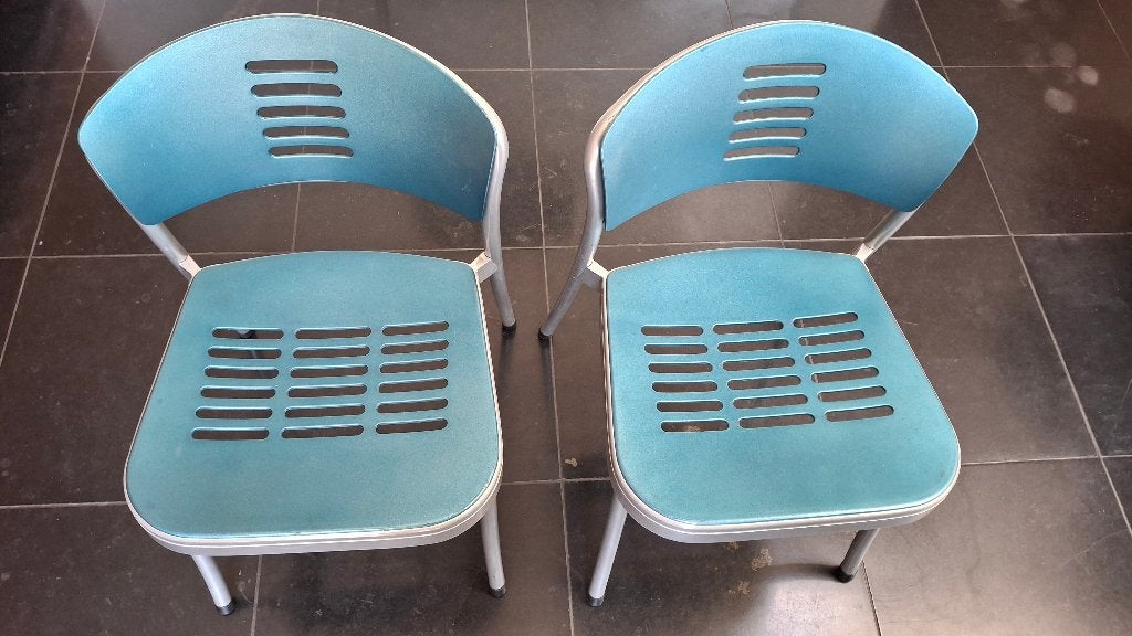 Stoel, Italiaans, Kartell, Ophalen, Gebruikt, Twee, Blauw