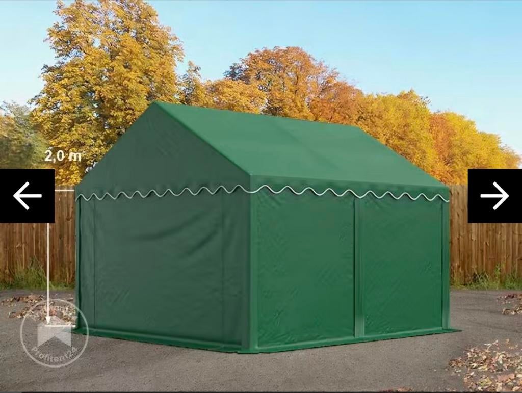 Opslagtent - Groen - Ideaal voor tijdelijke/ vaste opslag, Ophalen, Nieuw, Kunststof, Overige typen