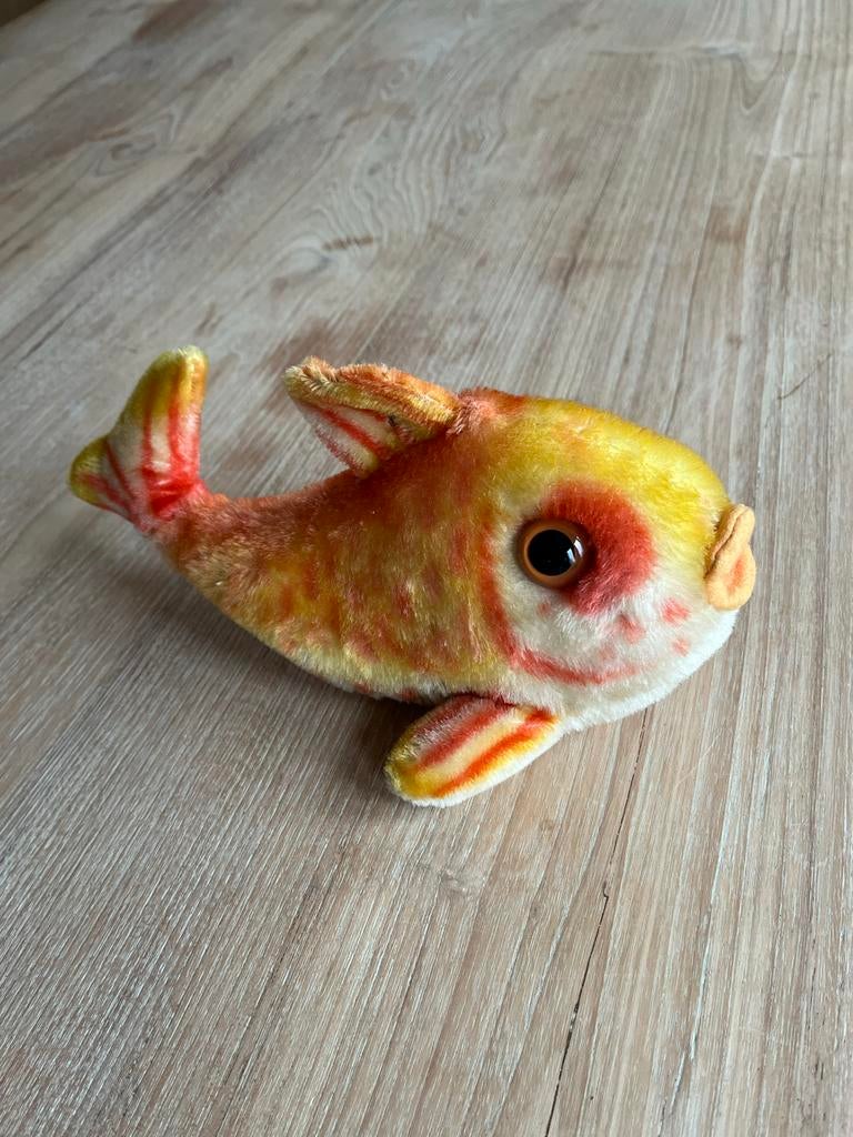 Steiff Vis met Knoop in Oor - Jaren '70 - 26 cm, Verzamelen, Ophalen of Verzenden, Gebruikt, Overige soorten, Overige typen