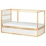 IKEA KURA keerbaar hoogslaper/kinderbed – wit/grenen, Kinderen en Baby's, Ophalen, Zo goed als nieuw, Hoogslaper