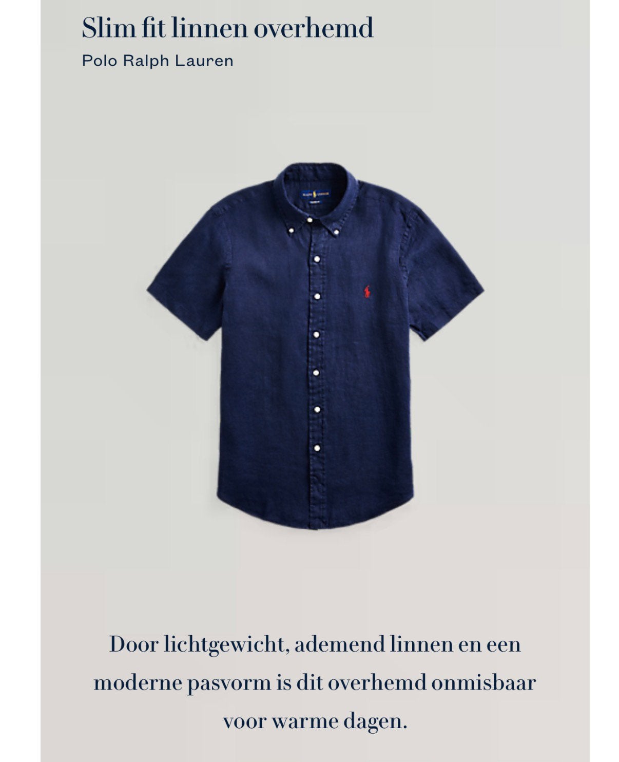 Polo Ralph Lauren Slim Fit Linnen Overhemd Maat M, Ophalen of Verzenden, Zo goed als nieuw, Blauw, Halswijdte 39/40 (M)