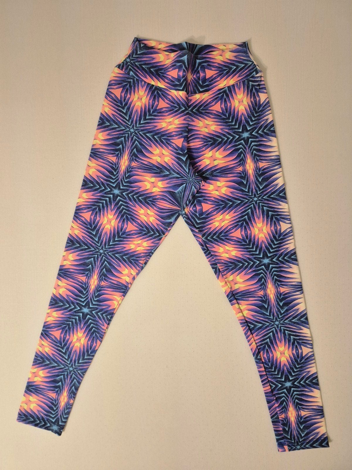 High Waist Geometrische Legging XS/S Dames - Multicolor, Legging, Meerkleurig, Nieuw, Overige maten
