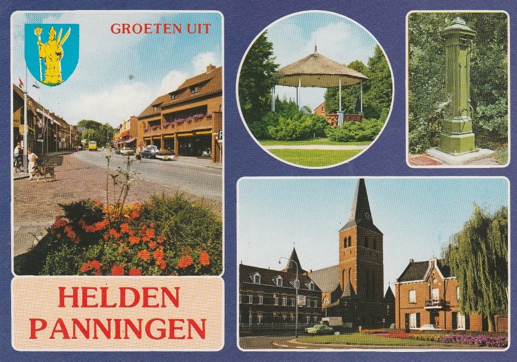 HELDEN PANNINGEN Centrum Kiosk Kerk Pomp Groeten, Verzenden, 1980 tot heden, Gelopen, Limburg