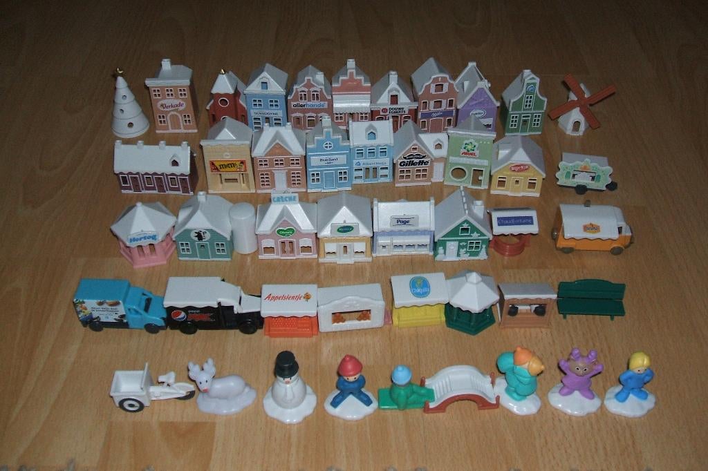 Complete Albert Heijn AH winterdorp set 45 stuks, Albert Heijn, Ophalen of Verzenden
