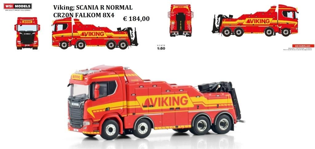 WSI Models  Viking scania R Normal falkom, Ophalen of Verzenden, Nieuw, Bus of Vrachtwagen, Wsi