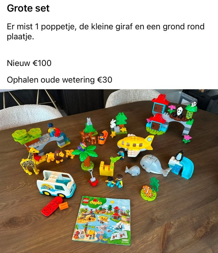 Verschillende duplo sets, Ophalen, Gebruikt