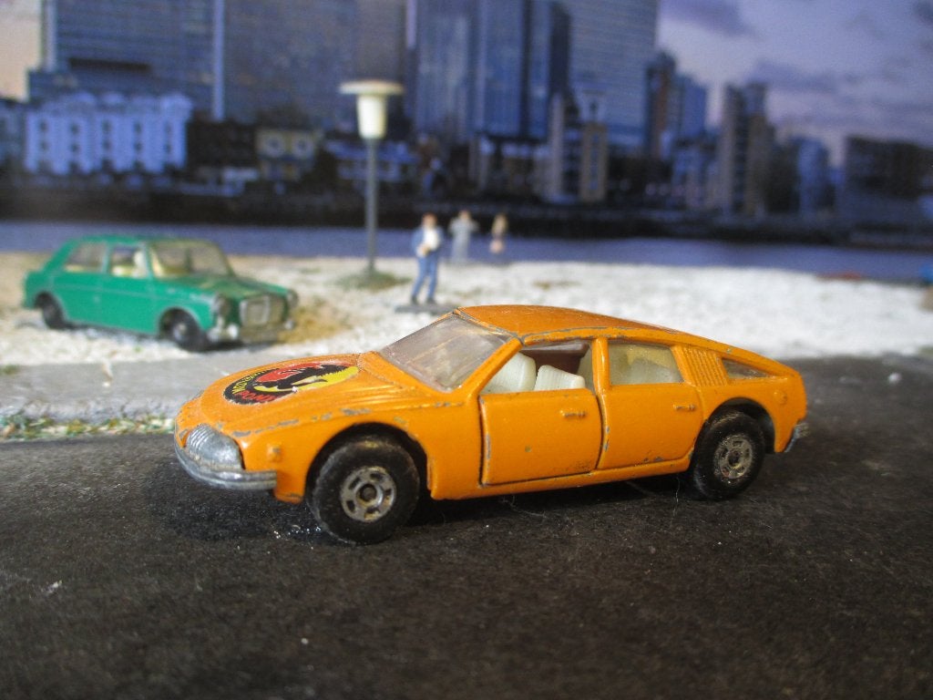 1:64 BMC 1800 Pininfarina Matchbox No 54 oranje 1972-1973 #2, Ophalen of Verzenden, Gebruikt, Auto