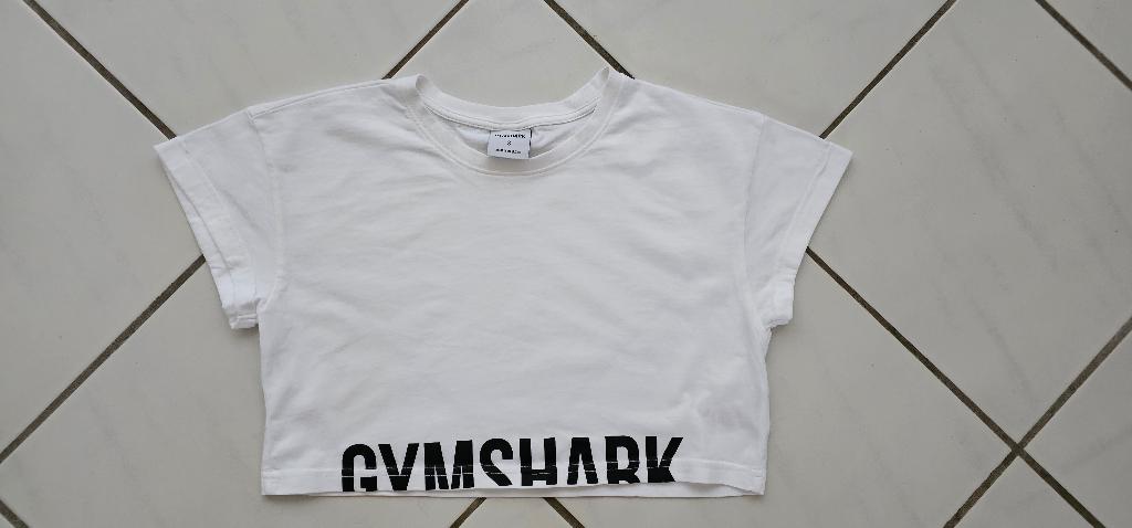 Gymshark women´s crop top short sleeve, size S, white, Kleding | Dames, Sportkleding, Wit, Overige typen, Ophalen of Verzenden