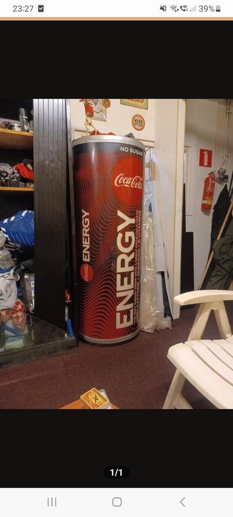 Mancave coca cola blik 1.60 hoog, Ophalen