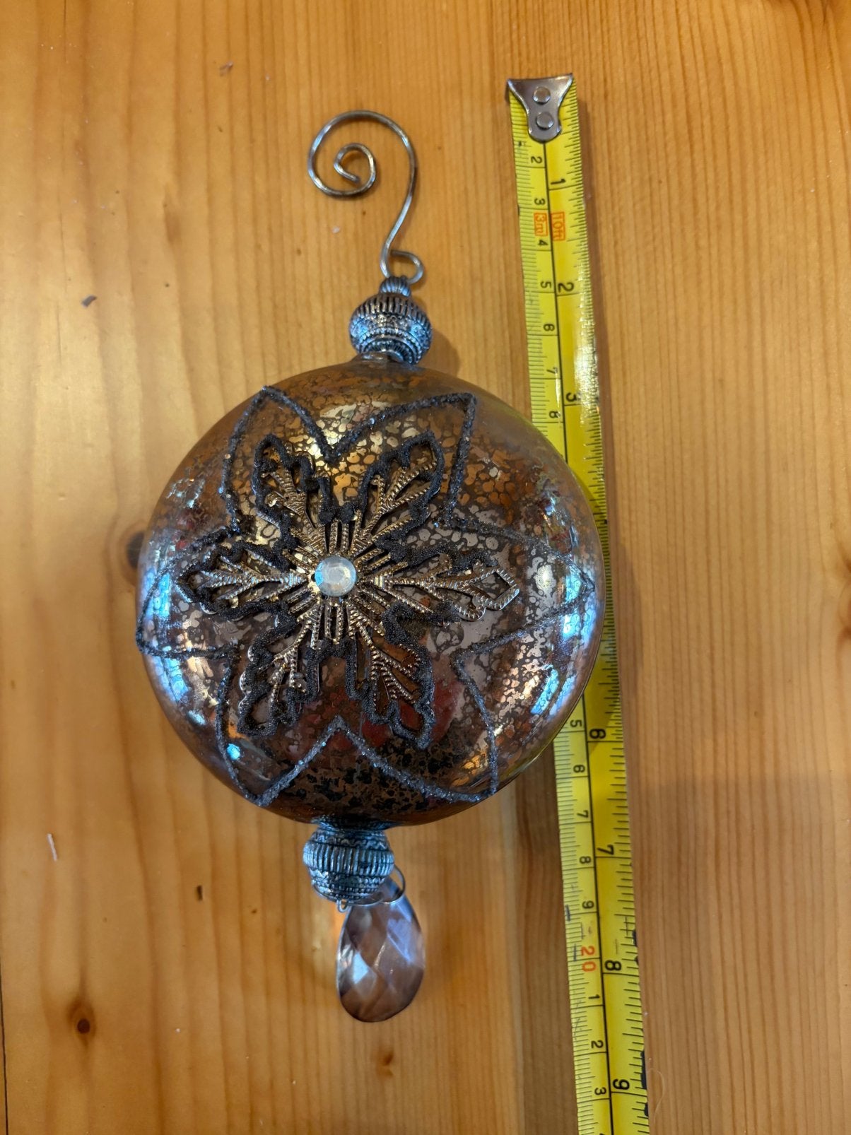 Kerstdecoratie kerstbal, raamhanger glas, Ophalen of Verzenden, Zo goed als nieuw