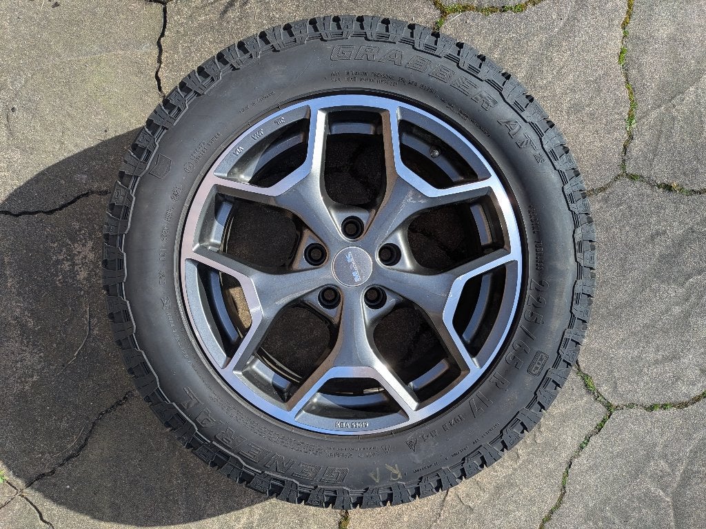 Winterbanden - 4 x 17" MAK Liberty + General AT3 225/65R17, Auto-onderdelen, Ophalen, Gebruikt, 17 inch, All Season