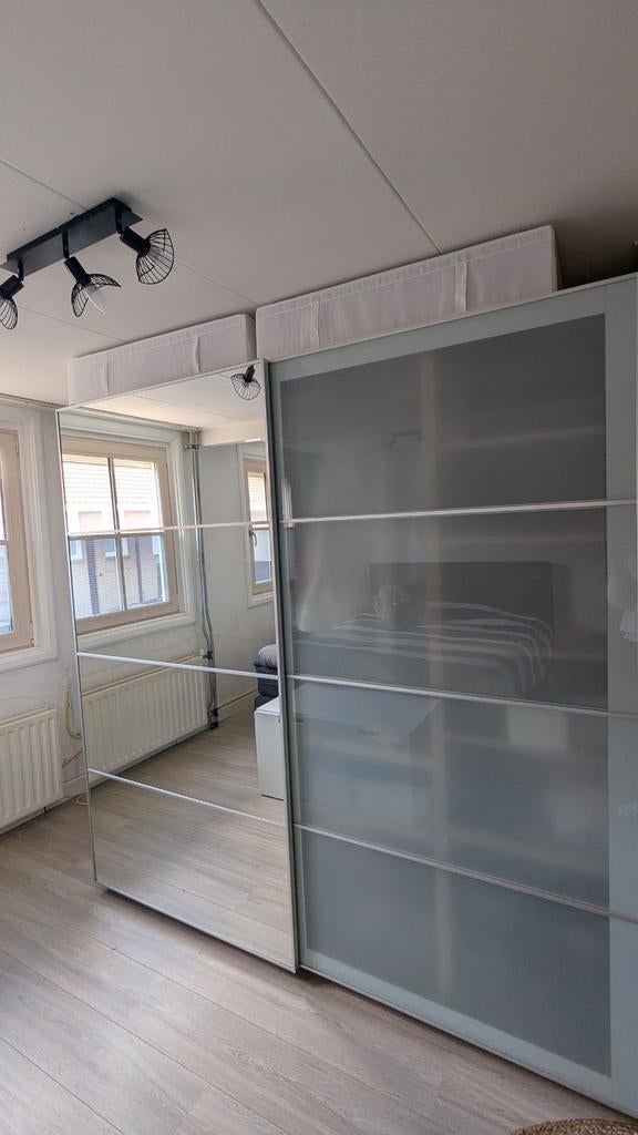 Ikea Pax kast met schuifdeuren, Huis en Inrichting, Kasten | Kledingkasten, Ophalen, Met deur(en), 200 cm of meer, 150 tot 200 cm