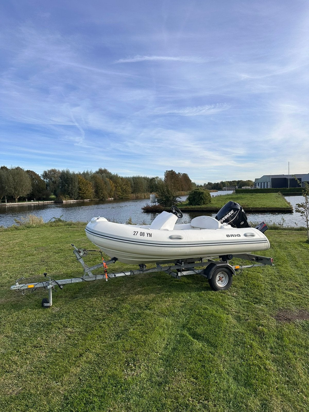 Brig Eagle 340 RIB  30pk Evinrude & Kalf Trailer, Peddels, Brig, Zo goed als nieuw, 3 m