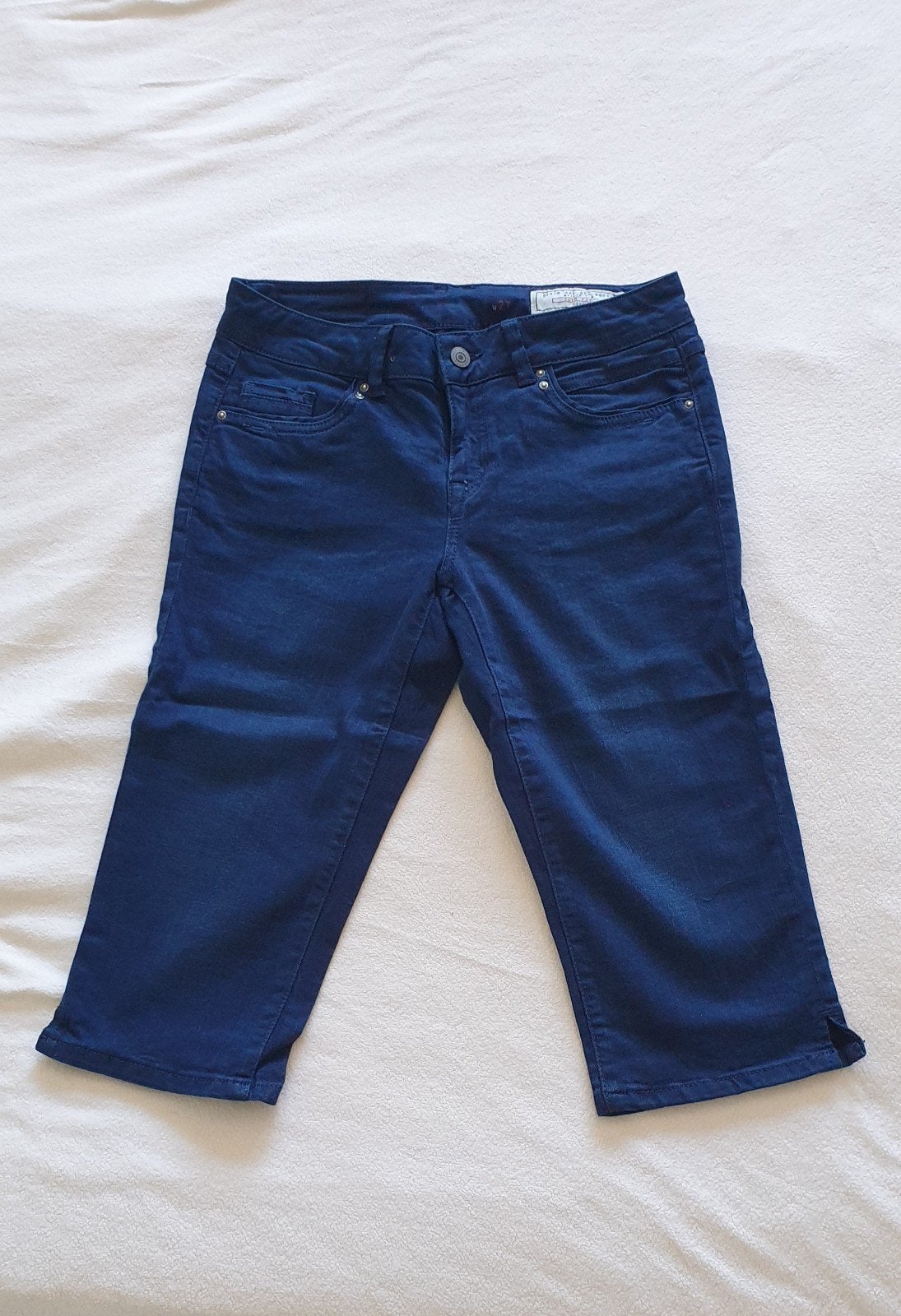EDC by Esprit Slim Fit Capri Jeans Maat W27, Blauw, Ophalen of Verzenden, Driekwart, Maat 34 (XS) of kleiner