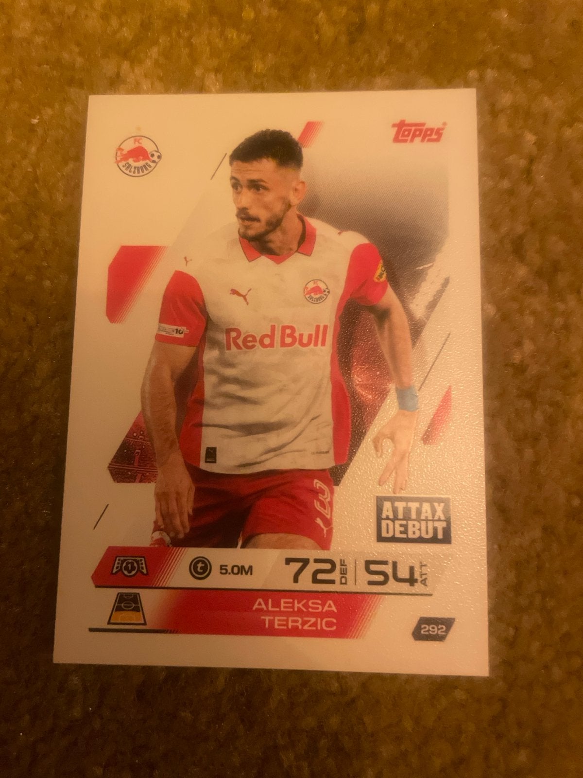 Topps Match Attax Aleksa Terzic FC Salzburg kaart, Verzamelen, Ophalen of Verzenden, Zo goed als nieuw, Buitenlandse clubs, Spelerskaart
