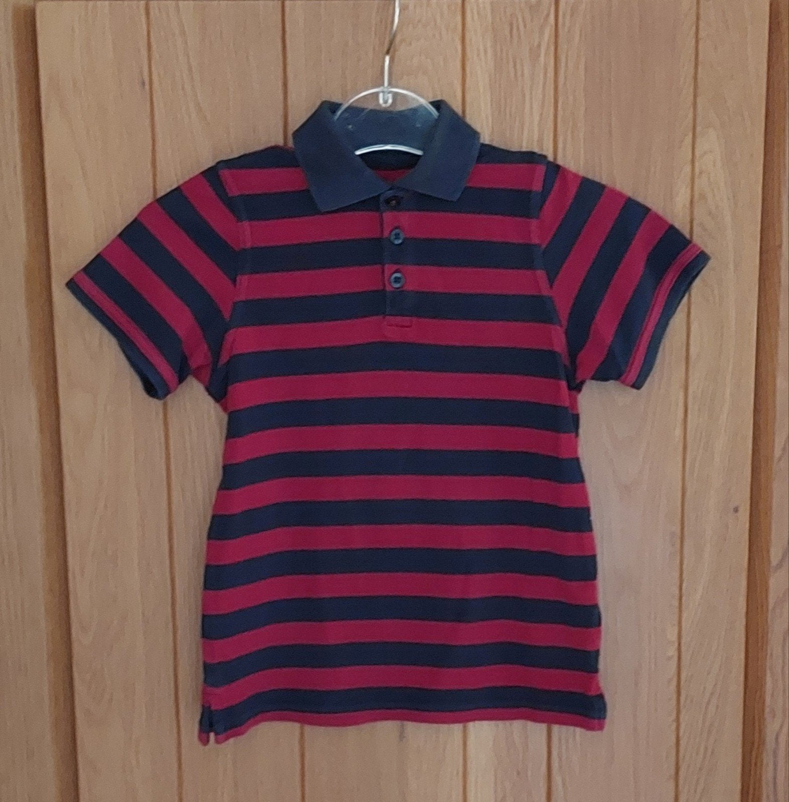 Gestreepte polo voor jongens - Maat 122/128, Ophalen, Zo goed als nieuw, Shirt of Longsleeve, Onbekend