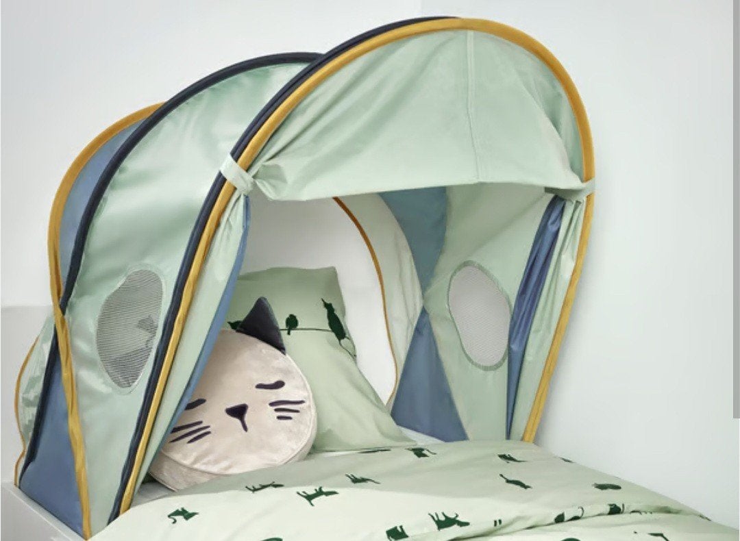 IKEA KURA bedtent - Groen/Blauw, Ophalen
