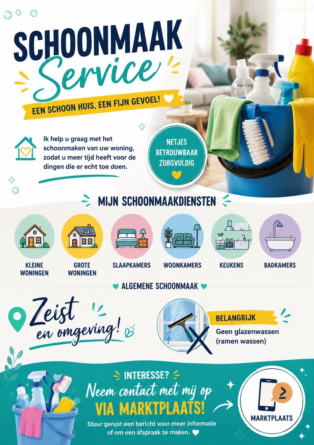 Schoonmaakservice in Zeist & omgeving