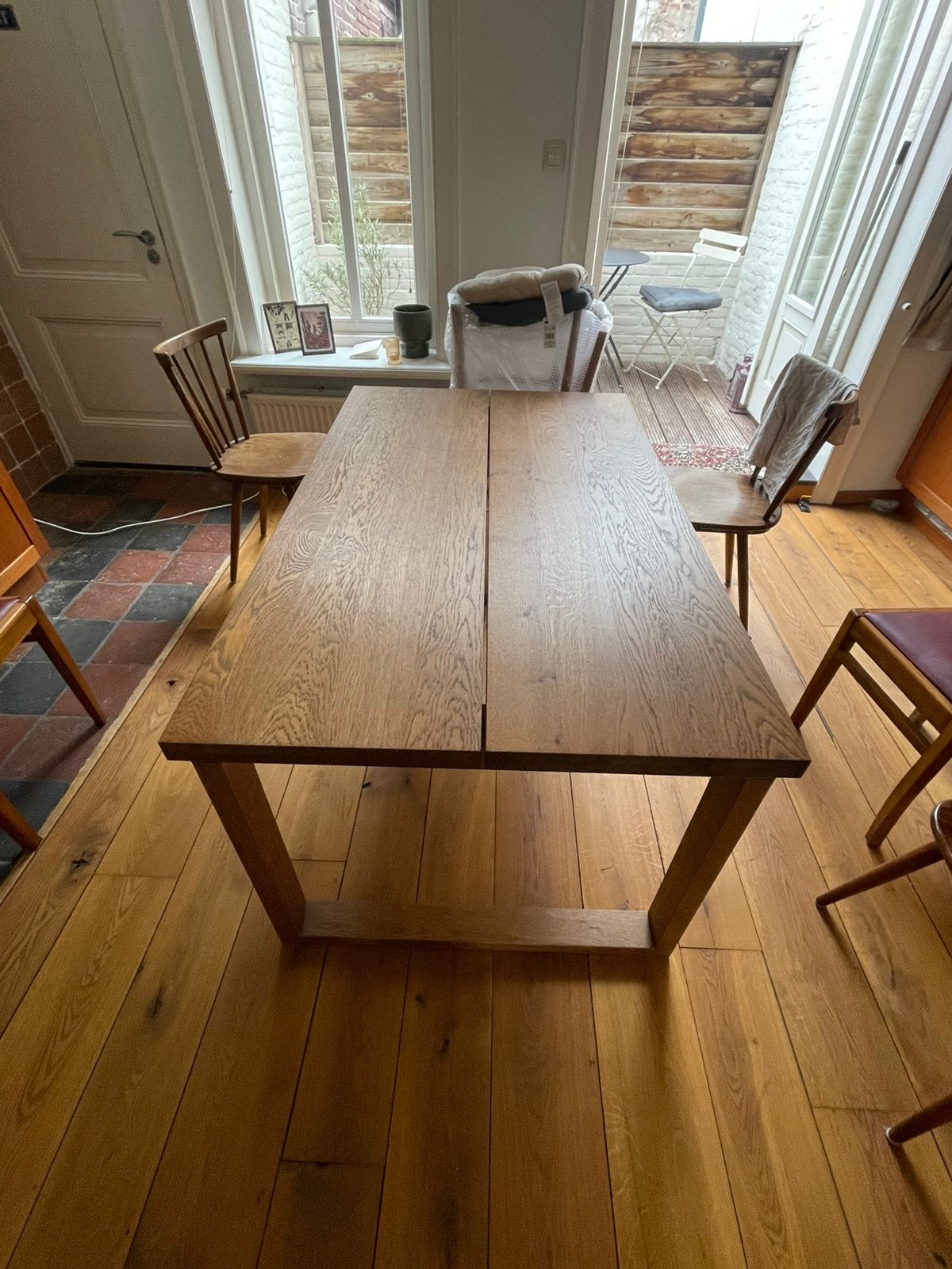 IKEA Morbylanga 4 persoons eettafel, Huis en Inrichting, Ophalen, 100 tot 150 cm, Eikenhout, 50 tot 100 cm
