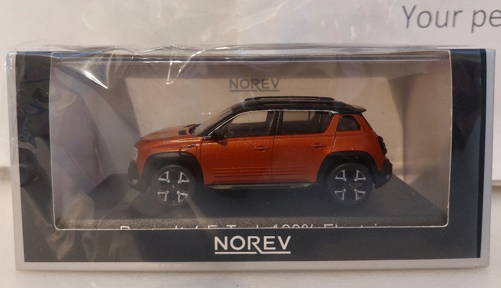 Norev 1:43 Renault 4 E-Tech 2025 terracotta brown nieuw, Ophalen of Verzenden, Nieuw, Auto, Norev