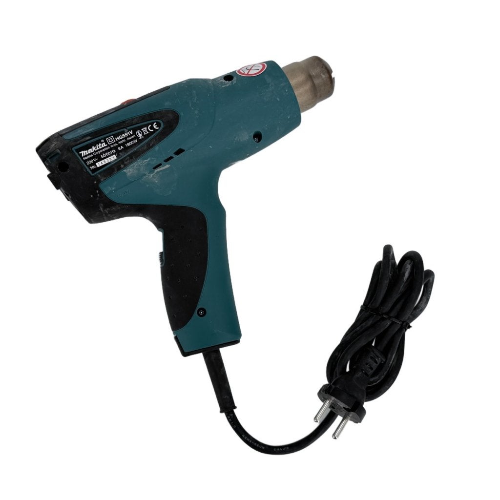Makita HG551VK Heteluchtpistool - 230V | Incl. Hulpstukken, Makita, Gebruikt, Support@makita.com, Makita Corporation, 3-11-8, Sumiyoshi-cho, 
Anjo, Aichi 446-8502
Japan